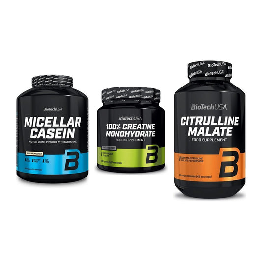 BioTech USA Marken-Trio: Micellar + Creatine + Citrulline – alle enthaltenen Artikel