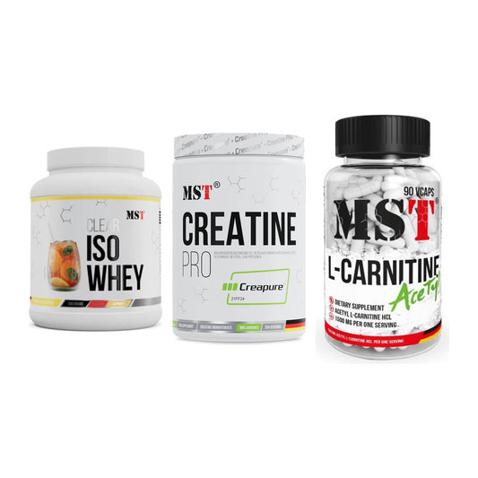 MST Marken-Trio: Iso Clear + Creatin Pro + L-Carnitine – alle enthaltenen Artikel