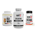 MST Marken-Trio: Iso Clear 900g + Creatine HCL + BCAA 1000 (90 – alle enthaltenen Artikel