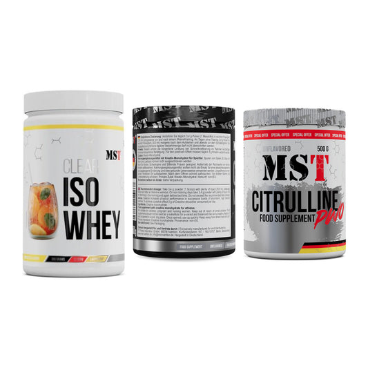 MST Marken-Trio: Iso Clear + Creatin Monohyd + Citrulline – alle enthaltenen Artikel