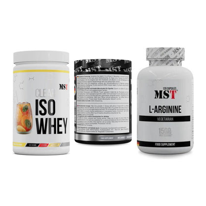 MST Marken-Trio: Iso Clear + Creatin Monohyd + L-Arginine 120 – alle enthaltenen Artikel