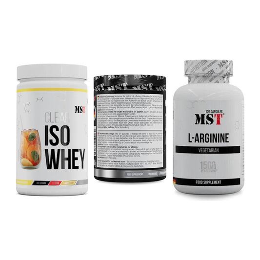 MST Marken-Trio: Iso Clear + Creatin Monohyd + L-Arginine 120 – alle enthaltenen Artikel