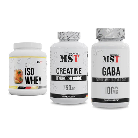 MST Marken-Trio: Iso Clear + Creatine HCL + GABA 1000mg – alle enthaltenen Artikel