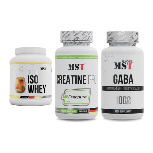 MST Marken-Trio: Iso Clear + Creatine Pro CREAPURE + GABA 1000mg – alle enthaltenen Artikel
