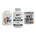 MST Marken-Trio: Iso Clear 900g + Creatine HCL + BCAA Huge 200 – alle enthaltenen Artikel