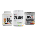 MST Marken-Trio: Iso Clear 900g + Creatin Pro + BCAA Huge 200 – alle enthaltenen Artikel