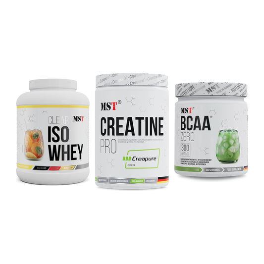 MST Marken-Trio: Iso Clear + Creatin Pro CREAPURE + BCAA Zero – alle enthaltenen Artikel