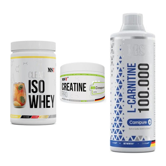 MST Marken-Trio: Iso Clear + Creatin Pro + L-Carnitine – alle enthaltenen Artikel
