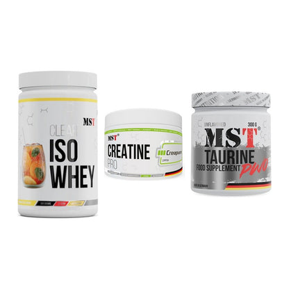 MST Marken-Trio: Iso Clear + Creatin Pro CREAPURE + Taurine – alle enthaltenen Artikel