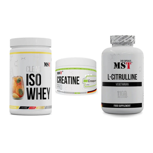 MST Marken-Trio: Iso Clear + Creatin Pro CREAPURE + Citrulline – alle enthaltenen Artikel