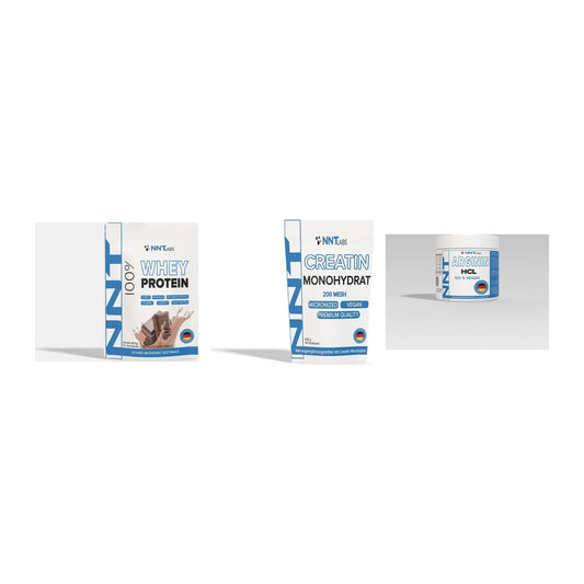 NNT Labs Marken-Trio: Whey 450g + Creatin Monohy + Arginin – alle enthaltenen Artikel