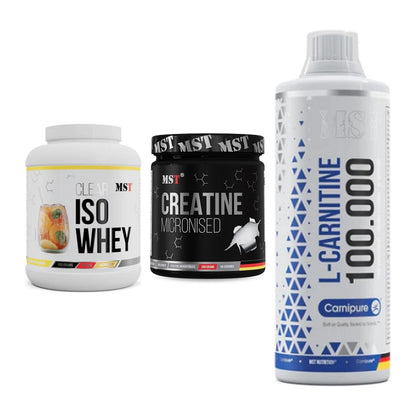 MST Marken-Trio: Iso Clear + Creatin Monohyd + L-Carnitine – alle enthaltenen Artikel