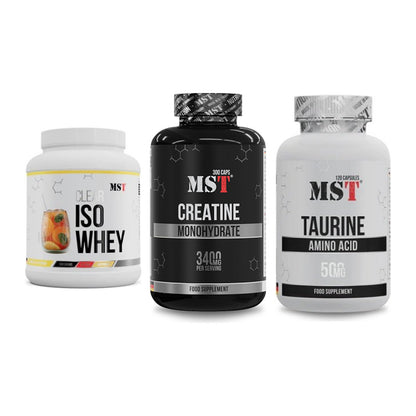 MST Marken-Trio: Iso Clear + Creatine Monohydrate + Taurine – alle enthaltenen Artikel