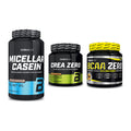 BioTech USA Marken-Trio: Micellar Casein + Crea Zero + BCAA Zero – alle enthaltenen Artikel
