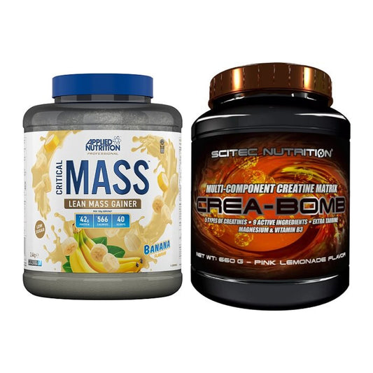 Masseaufbau-Set: Applied Critical Mass Professional + Scitec Crea-Bomb – alle enthaltenen Artikel