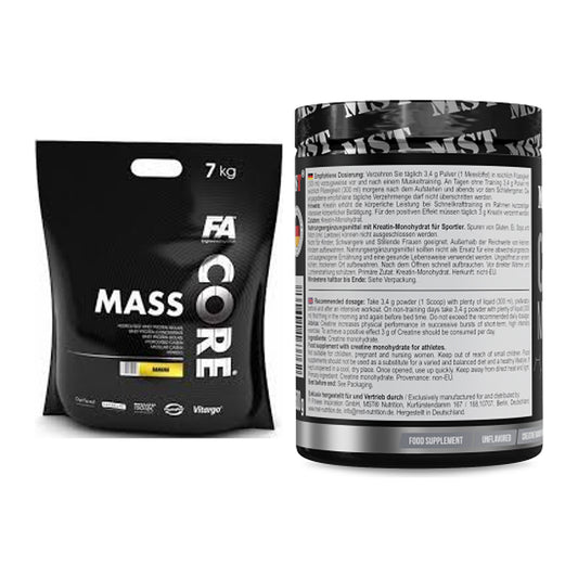 Masseaufbau-Set: FA Nutrition CORE Mass + MST Creatin Monohydrate – alle enthaltenen Artikel