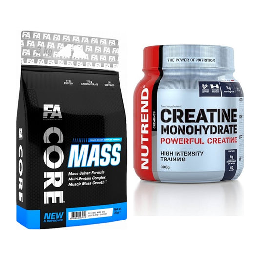 Masseaufbau-Set: FA Nutrition Core Mass + Nutrend Creatine Monohydrate – alle enthaltenen Artikel
