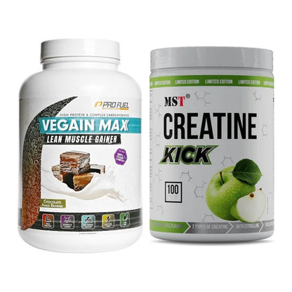Masseaufbau-Set: ProFuel VEGAIN MAX Gainer + MST Creatine Kick 1000g – alle enthaltenen Artikel