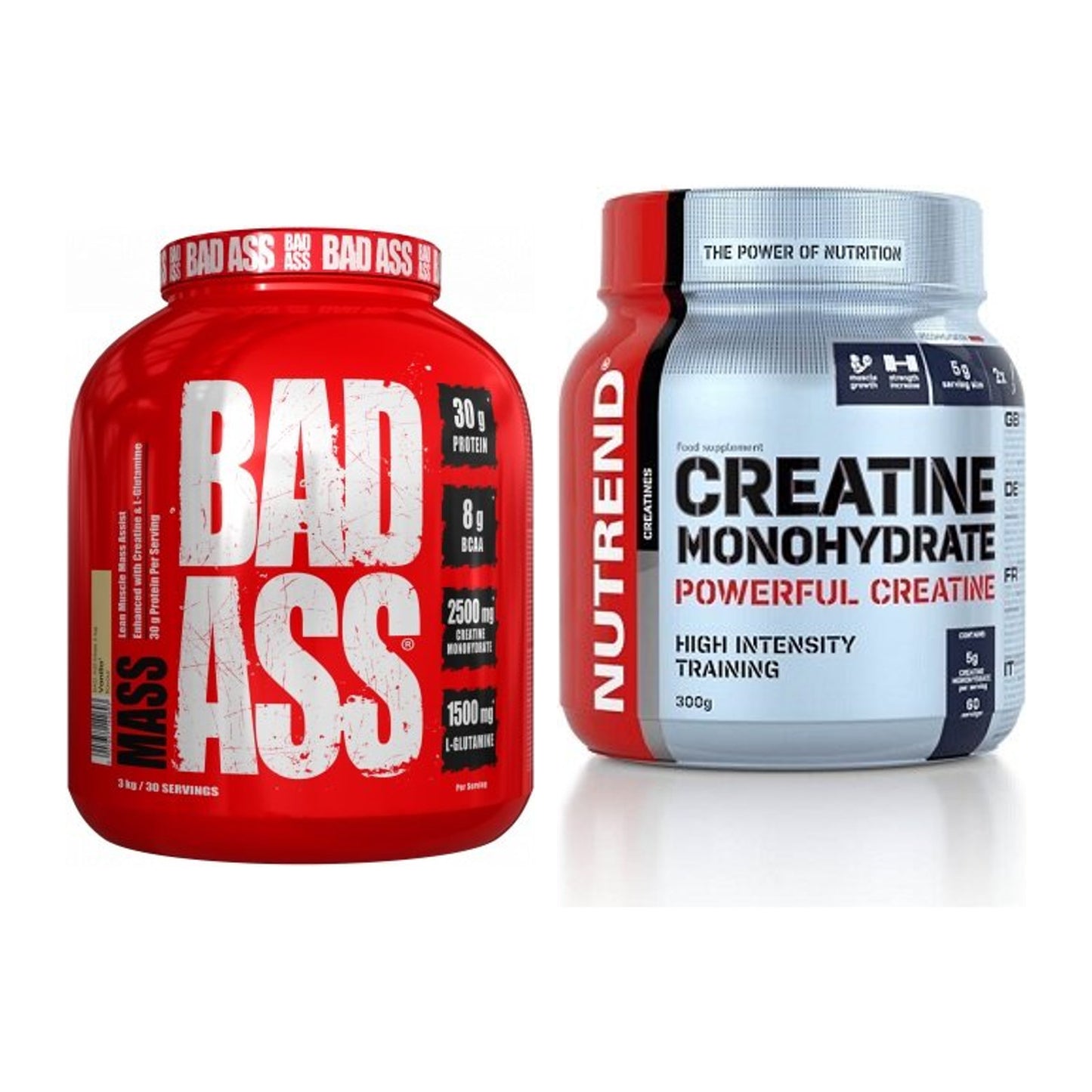 Masseaufbau-Set: BAD ASS MASS + Nutrend Creatine Monohydrate – alle enthaltenen Artikel