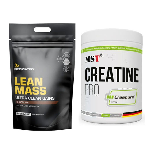 Masseaufbau-Set: Dedicated Lean Mass Gainer + MST Creatin Pro CREAPURE – alle enthaltenen Artikel