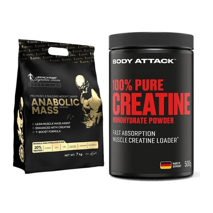 Masseaufbau-Set: Kevin Levrone Anabolic + Body Attack 100% Pure – alle enthaltenen Artikel