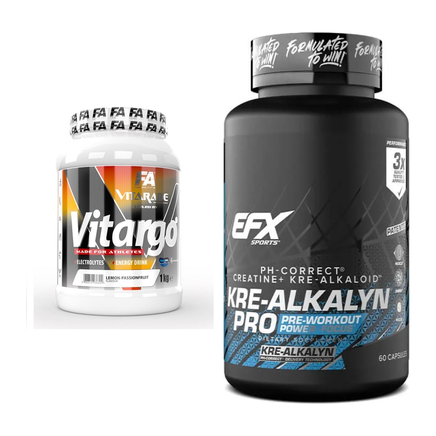 Masseaufbau-Set: FA Vitarade Vitargo + EFX Kre-Alkalyn PRO – alle enthaltenen Artikel