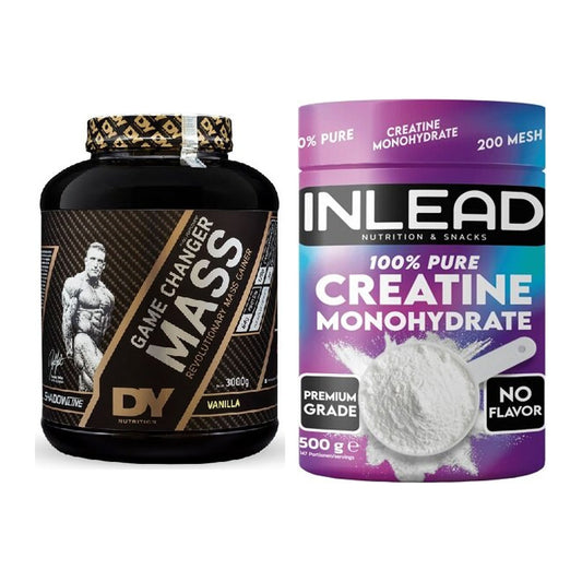 Mass Building Set: DY Nutrition Game Changer + INLEAD-kreatiini - kaikki tuotteet mukana