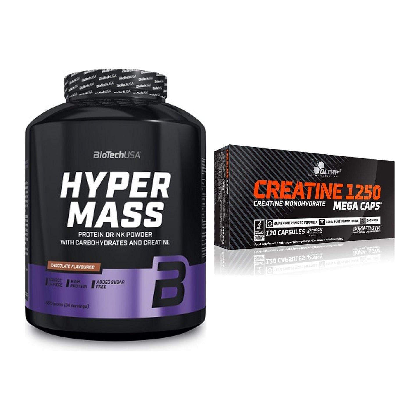 Masseaufbau-Set: BioTech Hyper Mass + Olimp Creatine Mega Caps – alle enthaltenen Artikel