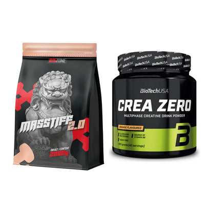 Masseaufbau-Set: Big Zone Masstiff 2.0 + BioTech Crea Zero – alle enthaltenen Artikel