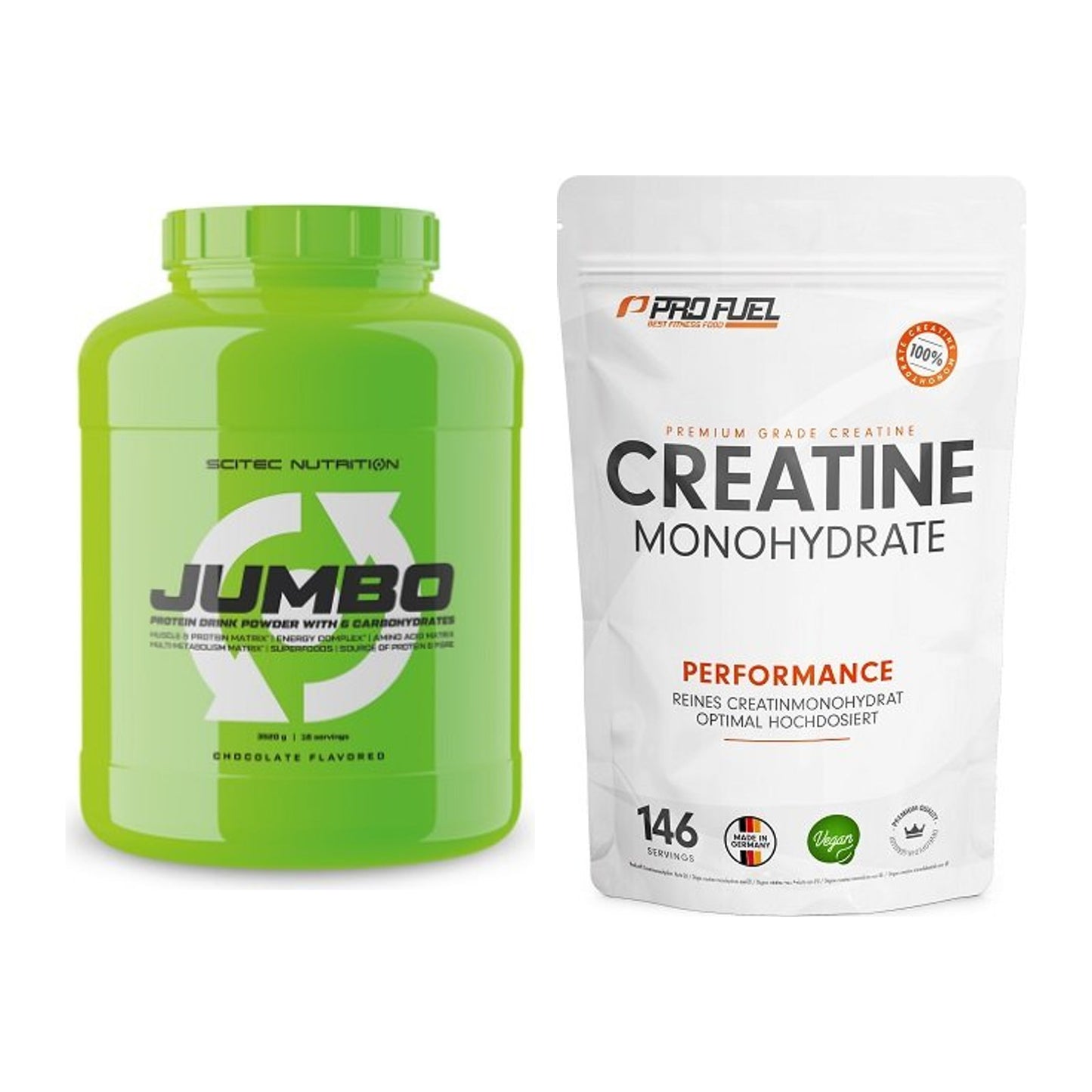Masseaufbau-Set: Scitec Jumbo + ProFuel Creatine Monohydrate – alle enthaltenen Artikel