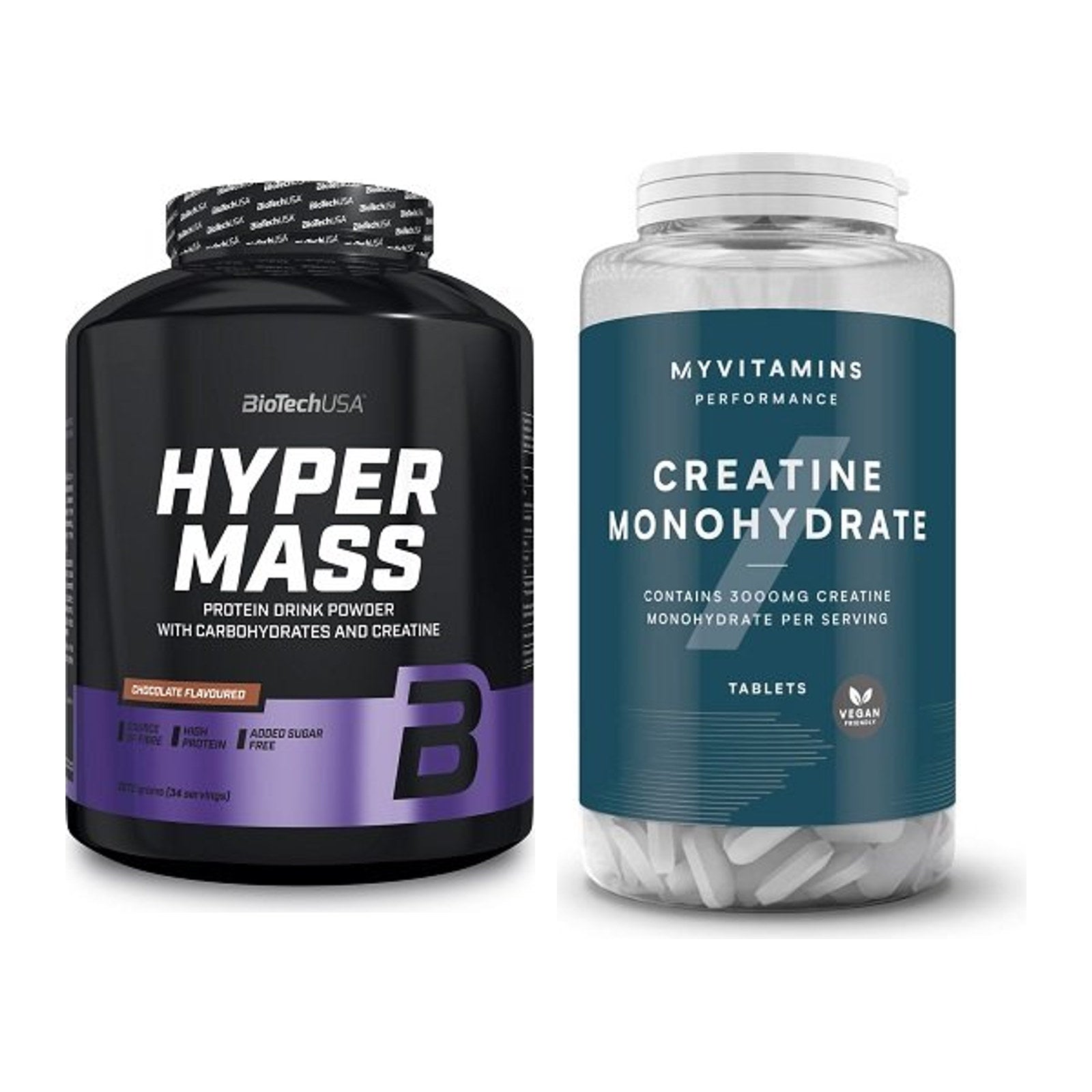 Masseaufbau-Set: BioTech Hyper Mass 2270g + MyProtein MyVitamins – alle enthaltenen Artikel