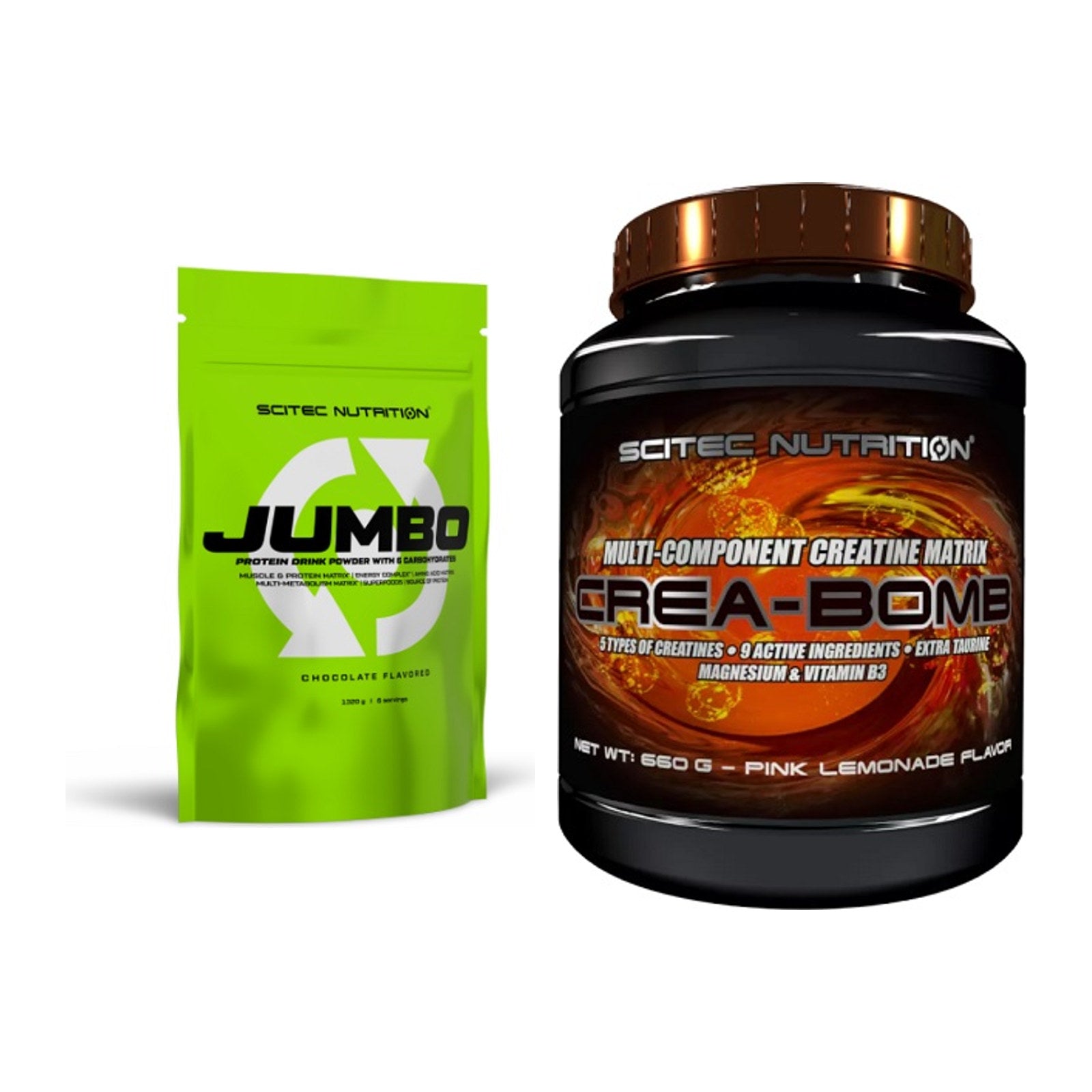 Masseaufbau-Set: Scitec Jumbo + Scitec Crea-Bomb – alle enthaltenen Artikel