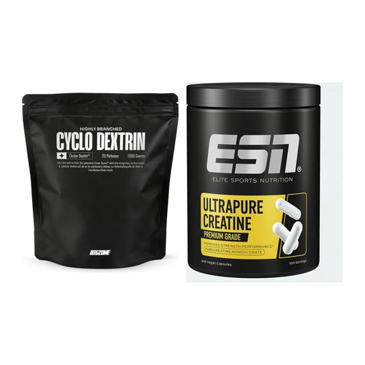 Mass Building Kit: Big Zone Cyclo Dekstriin + ESN Ultrapure Creatine – kõik esemed on kaasas