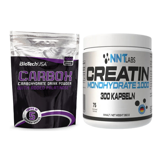 Masseaufbau-Set: BioTech CarboX + NNT Creatin 1000 mg – alle enthaltenen Artikel