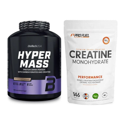 Masseaufbau-Set: BioTech Hyper Mass 4000g + ProFuel Creatine – alle enthaltenen Artikel