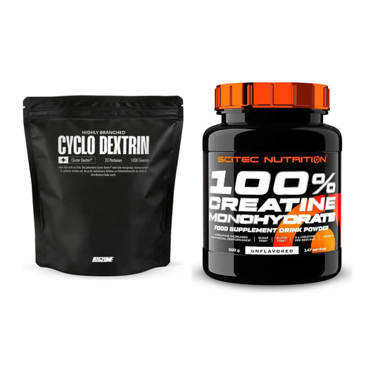Masseaufbau-Set: Big Zone Cyclo Dextrin + Scitec Creatine Monohydrate – alle enthaltenen Artikel