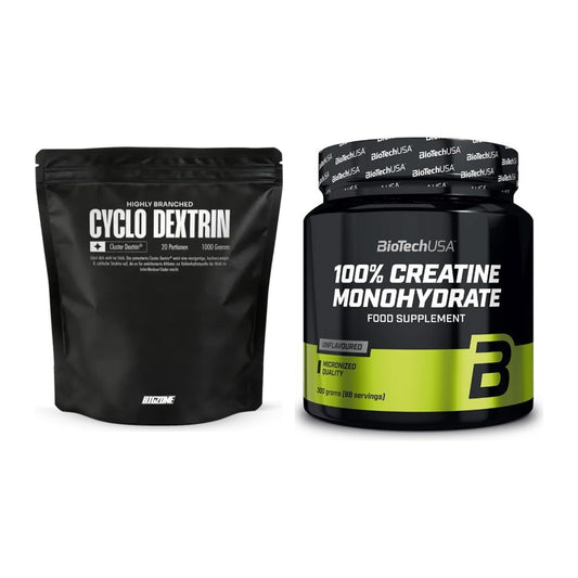 Masseaufbau-Set: Big Zone Cyclo Dextrin + BioTech Creatine Monohydrate – alle enthaltenen Artikel