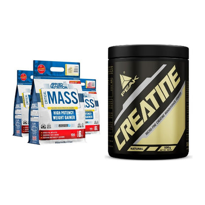 Masseaufbau-Set: Applied Nutrition Critical Mass + Peak Creatin Powder – alle enthaltenen Artikel