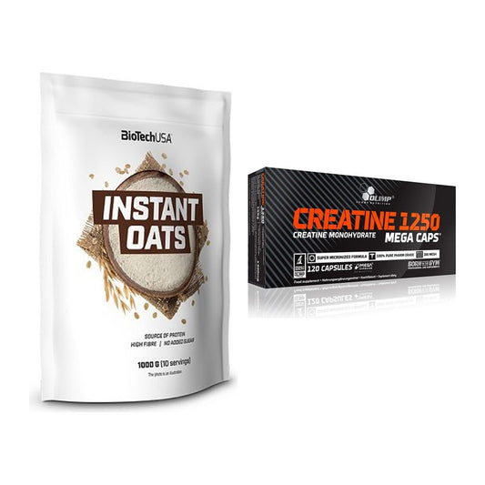 Masseaufbau-Set: BioTech Instant Oats + Olimp Creatine Mega Caps – alle enthaltenen Artikel