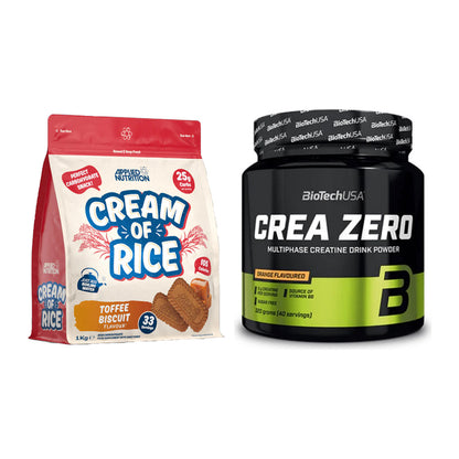Masseaufbau-Set: Applied Nutrition Cream of Rice + BioTech Crea Zero – alle enthaltenen Artikel