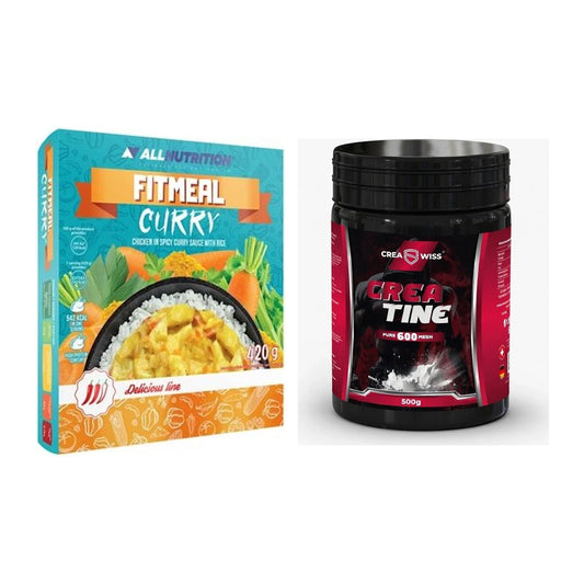 Masseaufbau-Set: Allnutrition Fitmeal + CREASWISS Creatine 600 Mesh – alle enthaltenen Artikel
