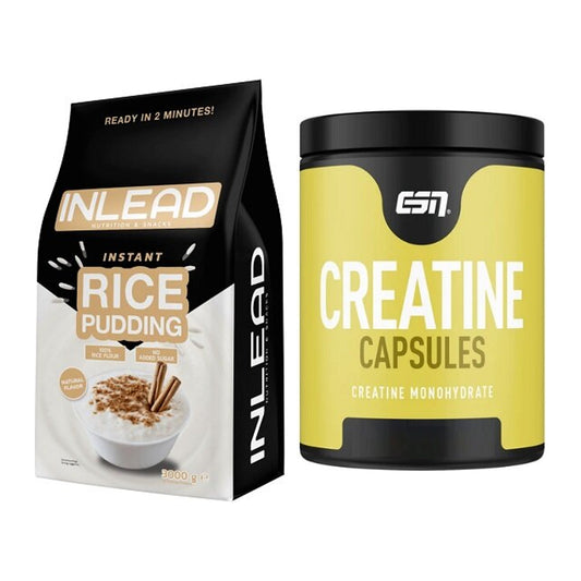 Masseaufbau-Set: INLEAD Instant Rice Pudding + ESN Ultrapure Creatine – alle enthaltenen Artikel