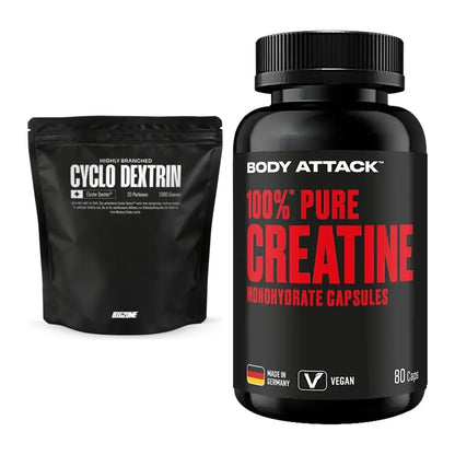 Masseaufbau-Set: Big Zone Cyclo Dextrin + Body Attack 100% Pure – alle enthaltenen Artikel