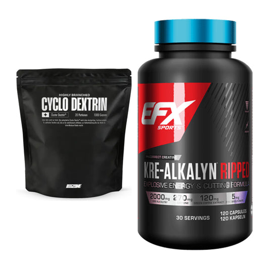 Massebyggesett: Big Zone Cyclo Dextrin + EFX Kre-Alkalyn Ripped - alle varer inkludert