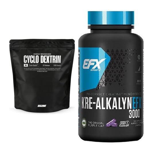 Masseaufbau-Set: Big Zone Cyclo Dextrin + EFX Kre-Alkalyn 3000 – alle enthaltenen Artikel