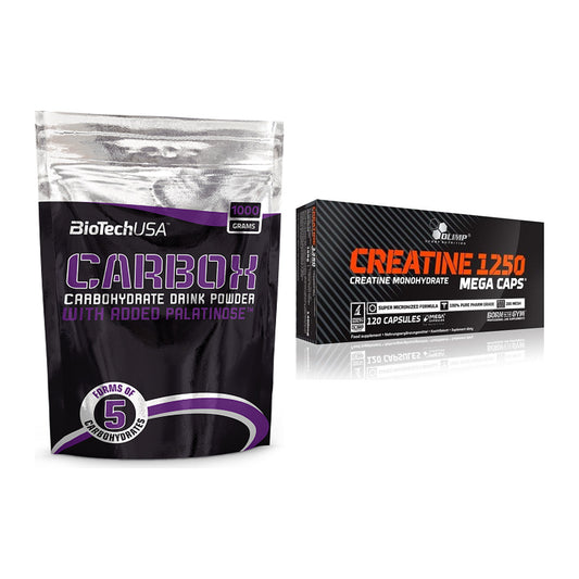 Masseaufbau-Set: BioTech CarboX + Olimp Creatine Mega Caps – alle enthaltenen Artikel