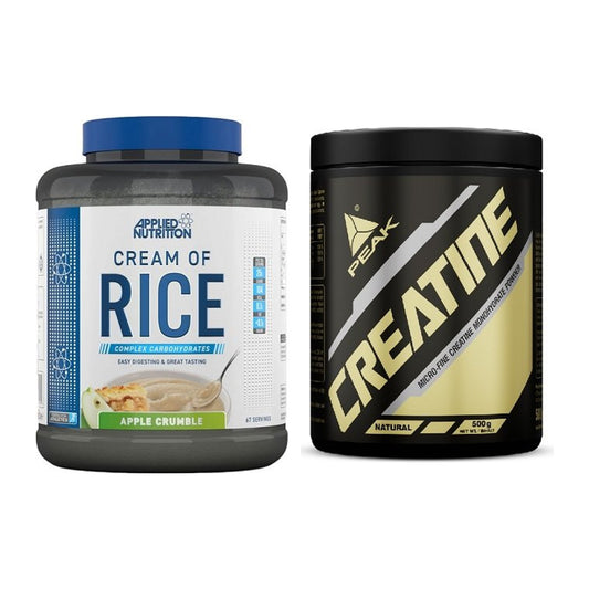 Masseaufbau-Set: Applied Nutrition Cream of Rice + Peak Creatin Powder – alle enthaltenen Artikel