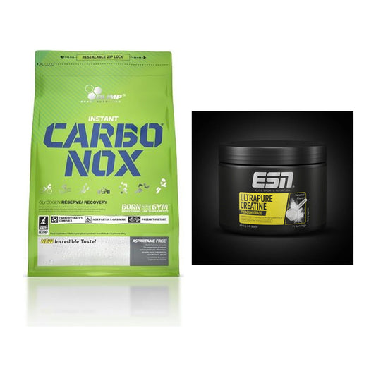 Masseaufbau-Set: Olimp Carbo Nox 1kg + ESN Ultrapure Creatine – alle enthaltenen Artikel