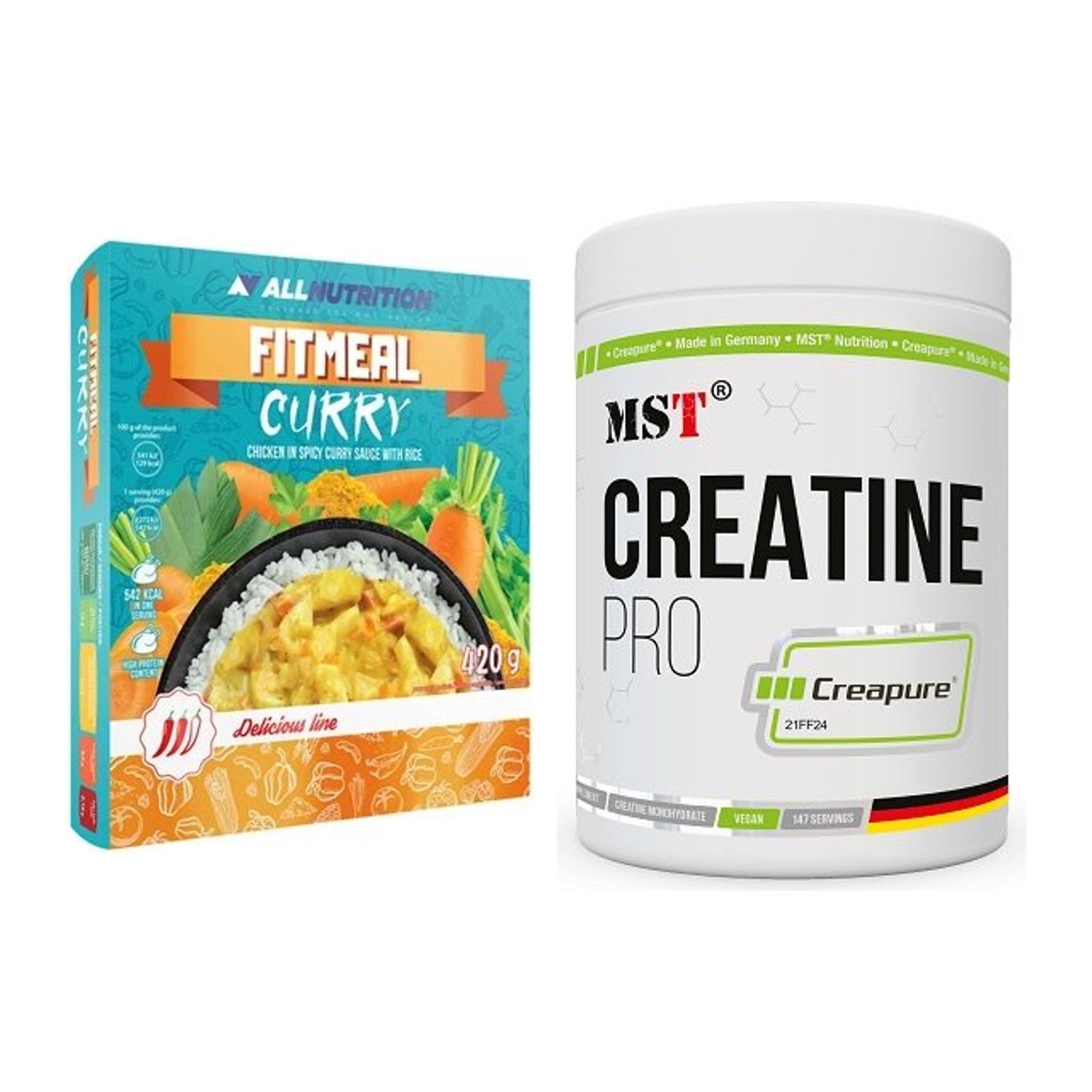 Masseaufbau-Set: Allnutrition Fitmeal + MST Creatin Pro CREAPURE – alle enthaltenen Artikel