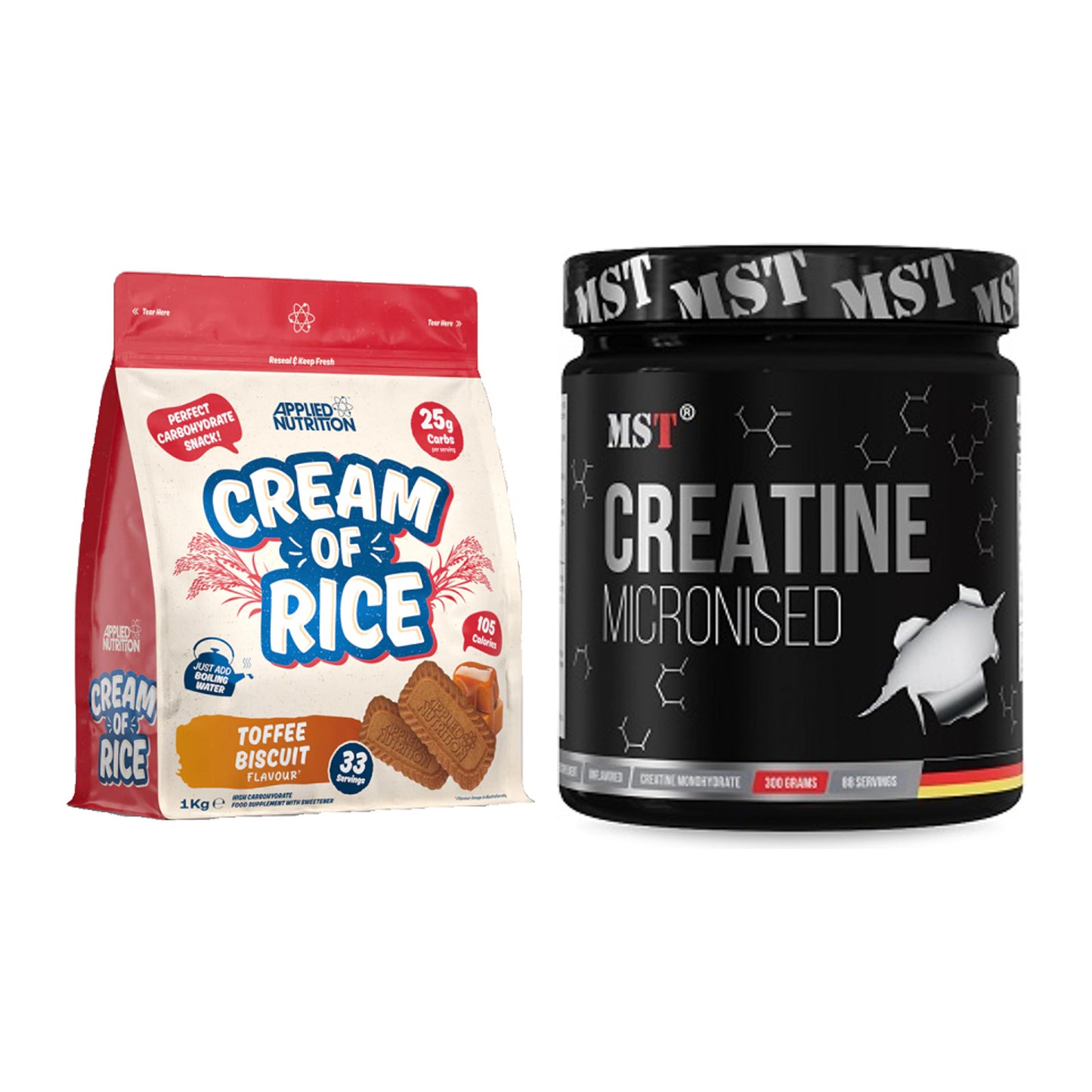 Masseaufbau-Set: Applied Nutrition Cream + MST Creatin Monohydrate – alle enthaltenen Artikel